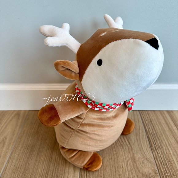 Holiday Brown Deer Weighted Plush Throw Pillow - Pillowfort - Picture 6 of 12